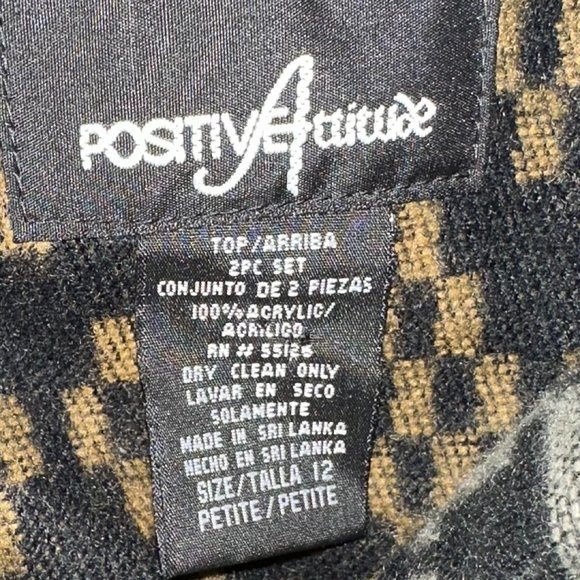 Women's Positive Attitude Cropped Sweater SW Pattern Size 12 Great Condition - Picture 3 of 4